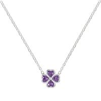 Radley Sterling Silver Cubic Zirconia Heart Flower Necklace