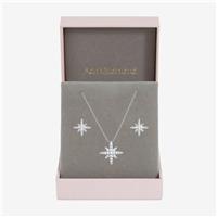 Jon Richard Rhodium Plated and Pave Star Set