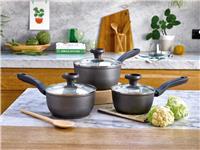 Prestige Earth 3 Piece Aluminium Pan Set - Grey