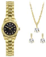 Sekonda Gold Watch, Necklace and Earring Gift Set