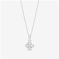 Simply Silver Cubic Zirconia Clover Pendant