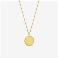 Simply Silver Gold Plated Round Pendant