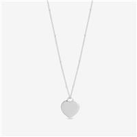 Simply Silver Polished Heart Pendant Necklace