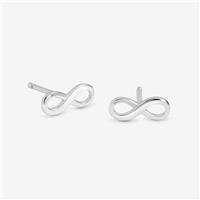 Simply Silver Polished Infinity Stud Earrings