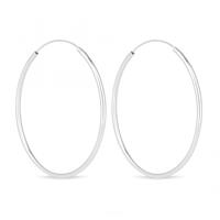 Simply Silver Sleeper Hoop Earrings