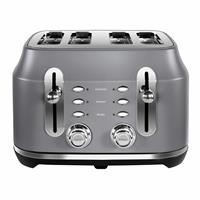 Rangemaster RMCL4S201GY Classic 4 Slice Toaster - Grey