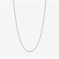 Simply Silver Textured Chain Pendant Necklace