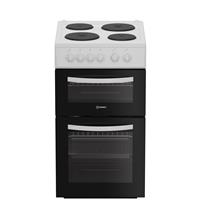 Indesit ITE5EMW 50cm Twin Cavity Electric Cooker - White