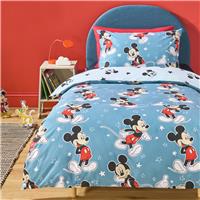 Disney Mickey Mouse Sky Blue Kids Bedding Set - Single