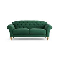 Habitat Brooker Fabric 3 Seater Sofa - Green - Ash Leg