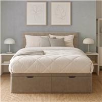 Millbrook Beds Double Fabric End Lift Ottoman Bed - Natural