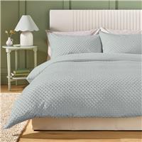 Argos Home Supersoft Swiss Dot Grey Bedding Set - Single