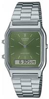Casio Classic Green Dual Display Stainless Steel Watch