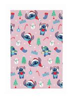 Disney Stitch Christmas Fleece Throw - Pink - 150x100cm