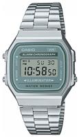 Casio Vintage Green Dial Stainless Steel Bracelet Watch