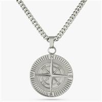 Revere Men's Stainless Steel Compass Pendant