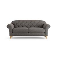Habitat Brooker Fabric 3 Seater Sofa - Charcoal - Ash Leg