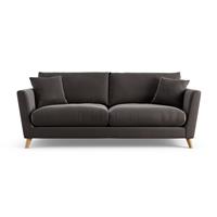 Habitat Lomond Velvet 4 Seater Sofa - Grey - Ash Leg