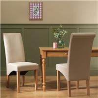 Argos Home Pair of Midback Dining Chair - Cream