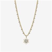 Lipsy Gold Crystal Antique Pendant Necklace