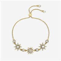 Lipsy Yellow Gold Crystal Toggle Bracelet