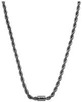 Armani Exchange Gunmetal Stainless Steel Chain Necklace