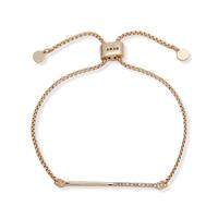 DKNY Gold Plated Half Pave Bar Slider Bracelet