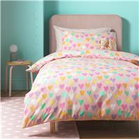 Argos Home Kids Hearts Pink Bedding Set - Double