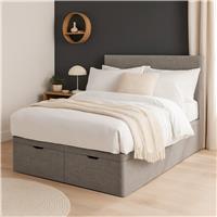 Millbrook Beds Superking Fabric Ottoman Bed - Grey