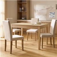 Argos Home Sendi Extending Dining Table and 4 Cream Chairs