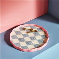 Habitat Harlequin Blue Trinket Tray