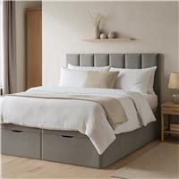 Millbrook Beds Superking Fabric End Lift Ottoman Bed - Grey