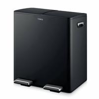 Tower 40L Twin Compartment Recycling Pedal Bin - Black