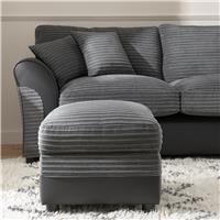 Argos Home Harry Fabric Storage Ottoman - Charcoal