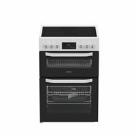 Hotpoint HTE6VDCW 50cm Twin Cavity Electric Cooker - White