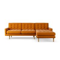 Habitat Fenner Right Hand Corner Sofa - Orange - Ash Leg