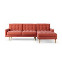 Habitat Fenner Right Hand Corner Sofa - Papaya - Ash Leg