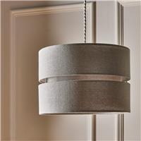 Argos Home Grey Fabric 2 Tier Easy Fit Lampshade - 30cm