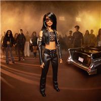 Barbie Signature Aaliyah Doll in Black Faux Leather Outfit