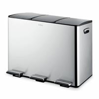 Tower 45L Three Compartment Recycling Pedal Bin - Steel