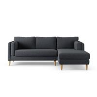 Habitat Newington Right Hand Corner Sofa - Charcoal -Ash Leg