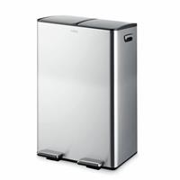 Tower 60L Twin Compartment Recycling Pedal Bin - Steel