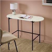 Argos Home Jules Marble Style Office Desk - White