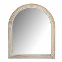 Habitat Brown Wooden Arch Wall Mirror - 90x77cm