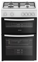 Indesit IDG6GW 60cm Double Oven Gas Cooker - White