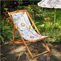 Habitat x Scion Folding Garden Deck Chair - Jackfruit Print