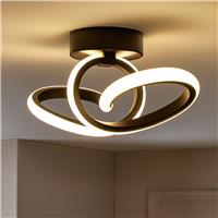 Argos Home Swirled LED Flush Ceiling Light - Black