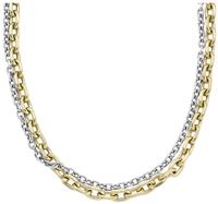 Armani Exchange Gold Stainless Steel Double Chain Necklace