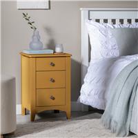Argos Home Minato 3 Drawer Bedside Table - Yellow