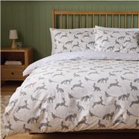 Argos Home Hare Print White Bedding Set - Single